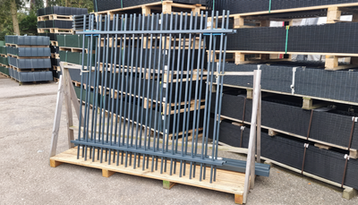 Spijlenhekwerk doorgestoken 2x - Complete pakket - Antracietgrijs