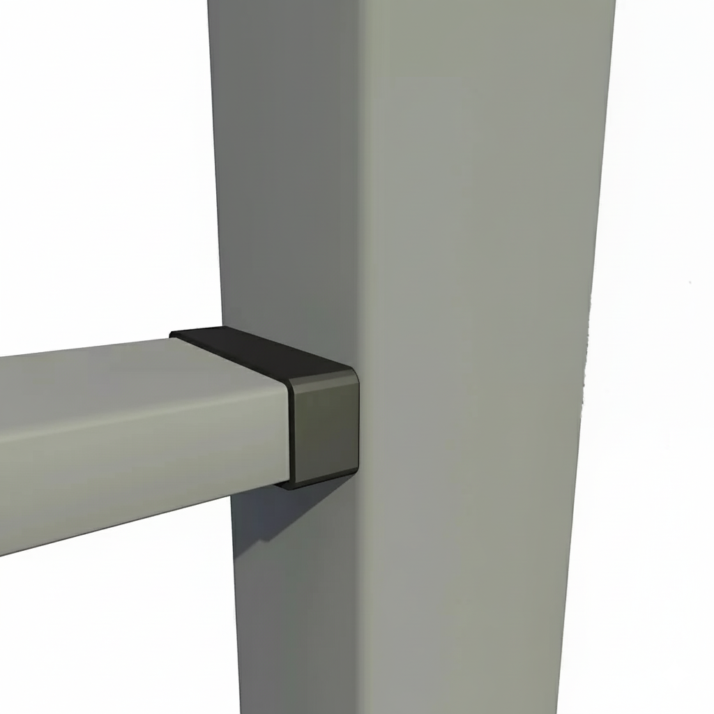 Tussenpaal 60x60mm compleet