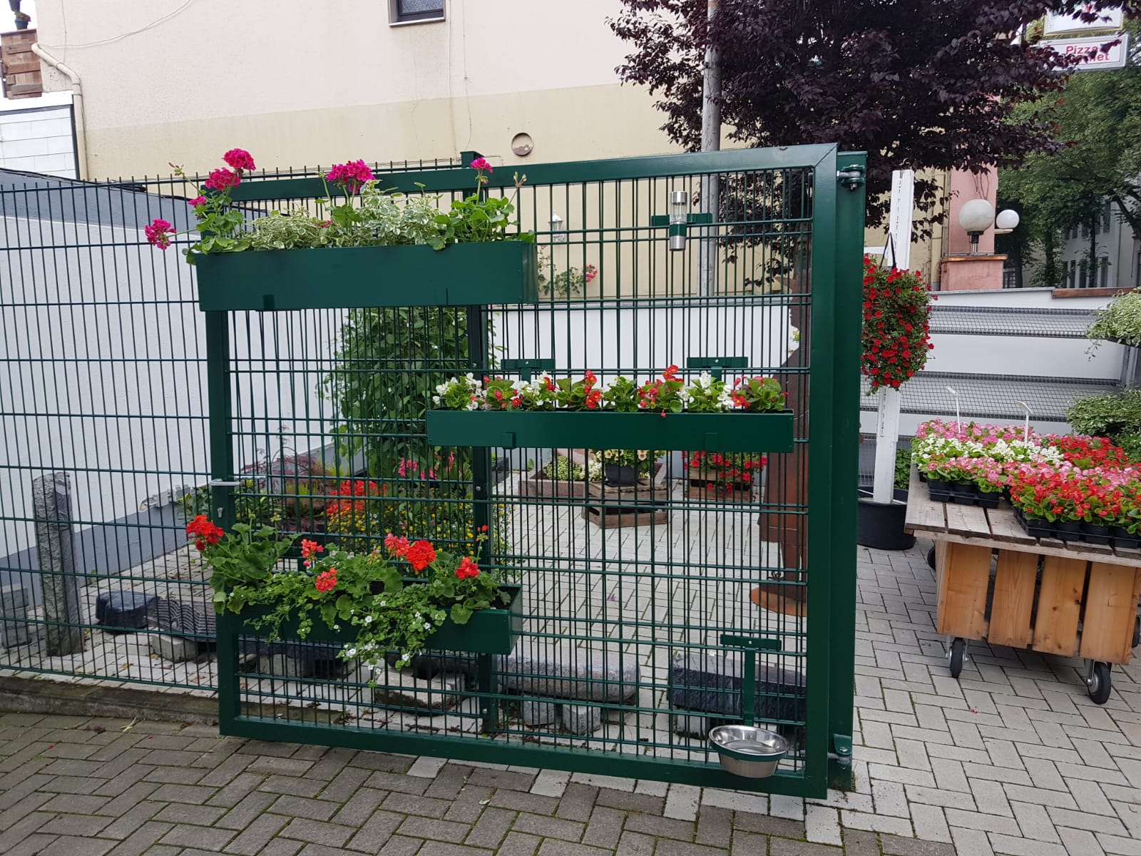 Roestvrijstaal bloemenbak hek-kopen