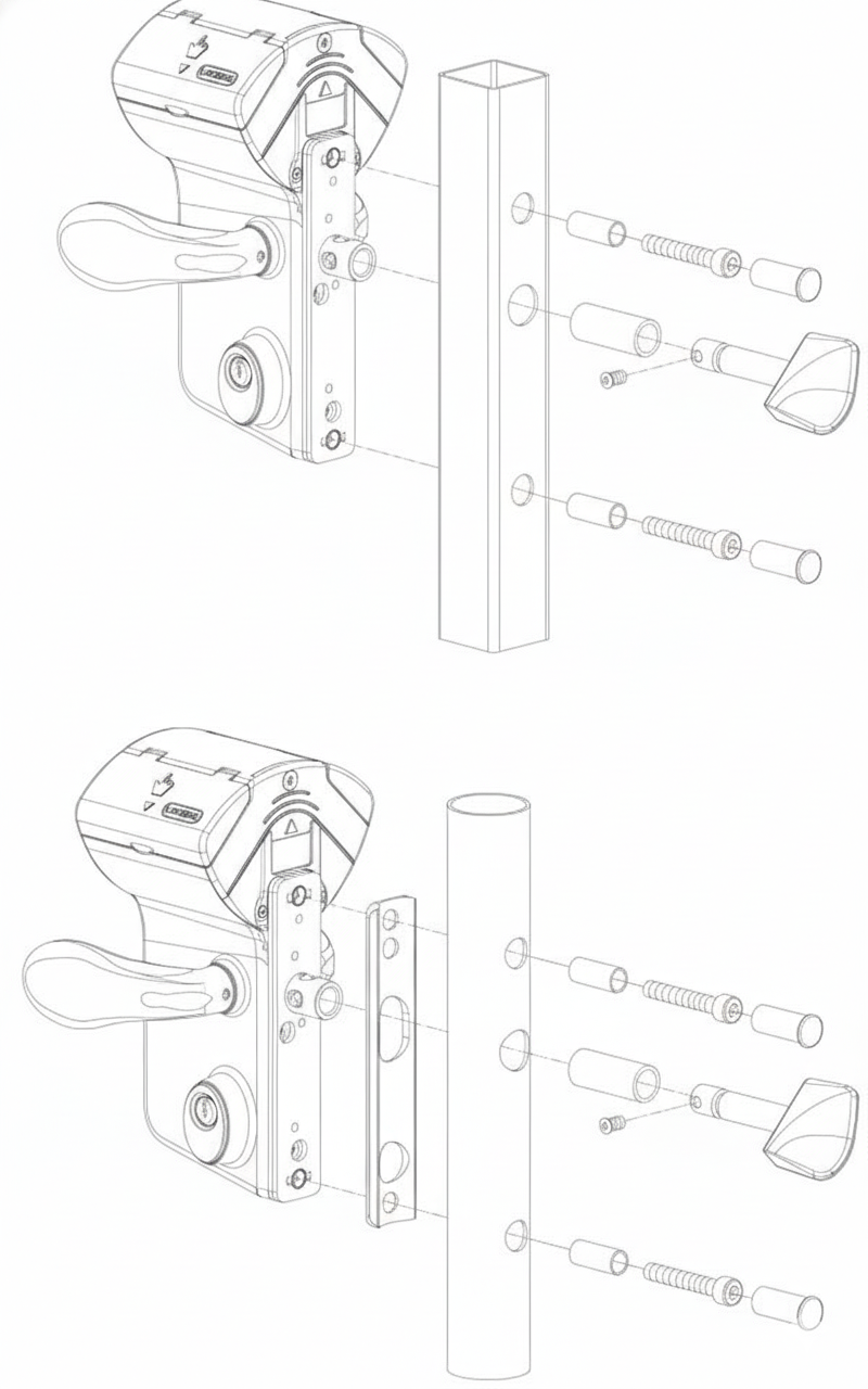 Codeslot voor Schuifpoorten