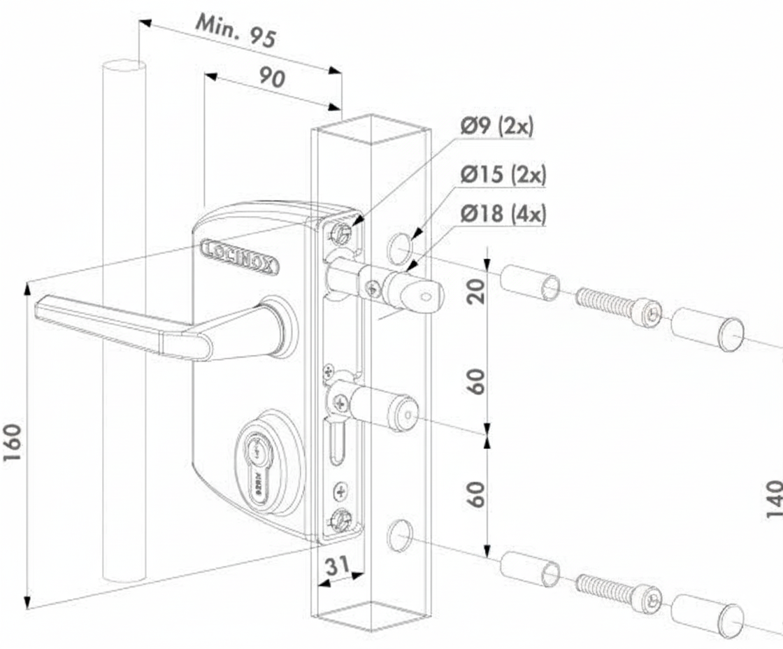 Draaipoorten slot hek-kopen
