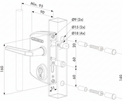 Draaipoorten slot hek-kopen