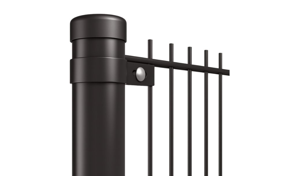 Ronde Eindpaal Ø60 mm compleet met dop en bevestigingsmateriaal voor hekwerk of schutting hek-kopen