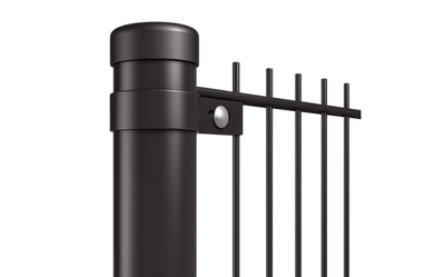 Ronde Eindpaal Ø60 mm compleet met dop en bevestigingsmateriaal voor hekwerk of schutting hek-kopen