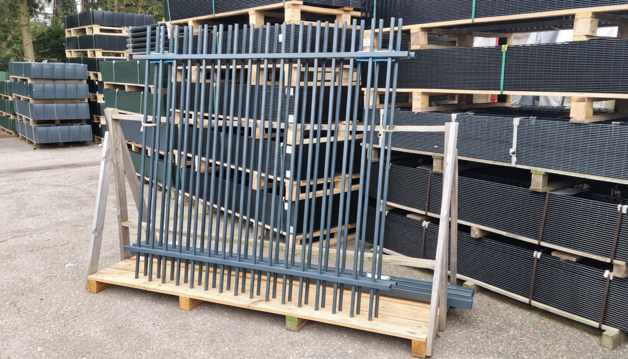 Spijlenhekwerk doorgestoken 2x  - Complete pakket - Antracietgrijs