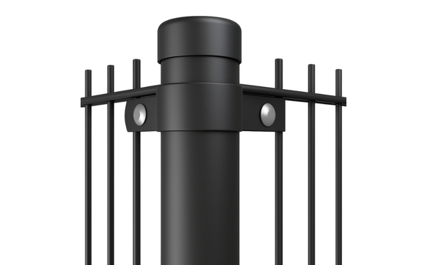 Ronde hoekpaal Ø60 mm compleet met dop en bevestigingsmateriaal voor hekwerk of schutting hek-kopen