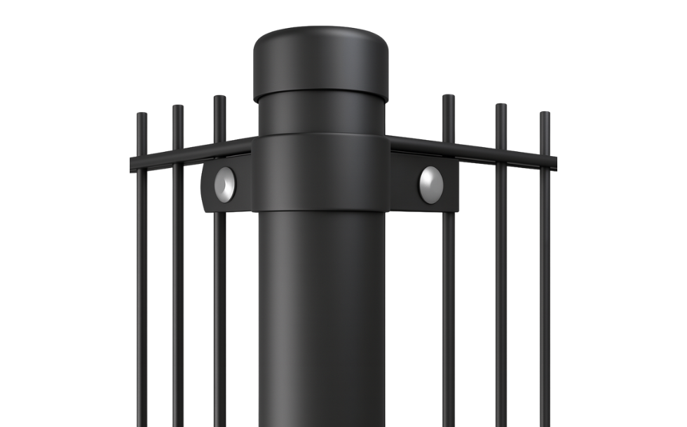 Ronde hoekpaal Ø60 mm compleet met dop en bevestigingsmateriaal voor hekwerk of schutting hek-kopen