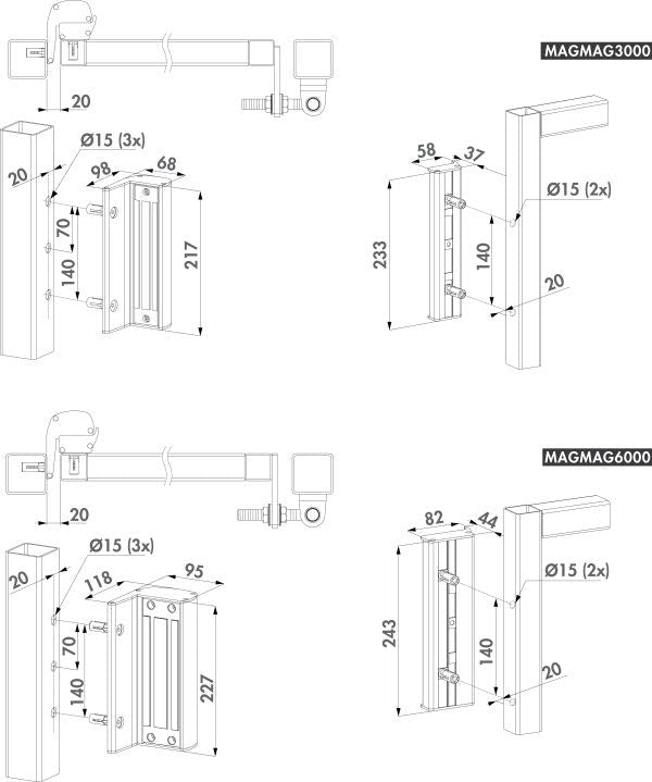 Magneet slot voor draaipoorten hek-kopen