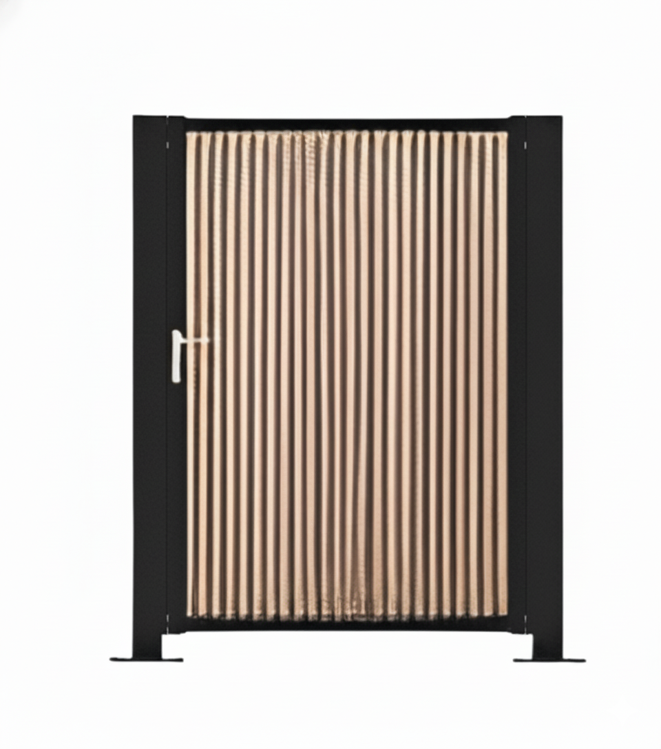 Pluteo Enkele poort met hout Ayous hek-kopen